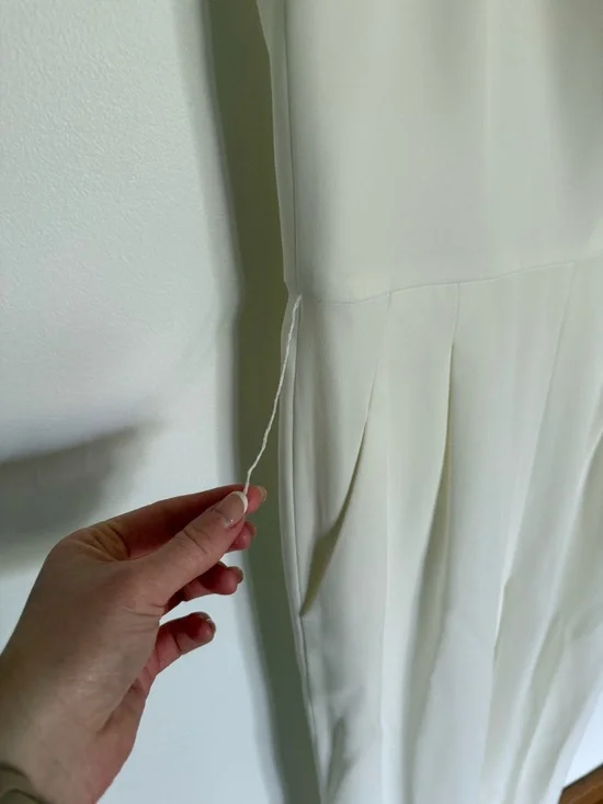 ANTONIO MELANI White Wide-Leg Cowl-Neck Jumpsuit - Picture 5 of 5